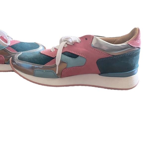 Greats Pink Silver Blue Retro Sneaker size 37.5/7